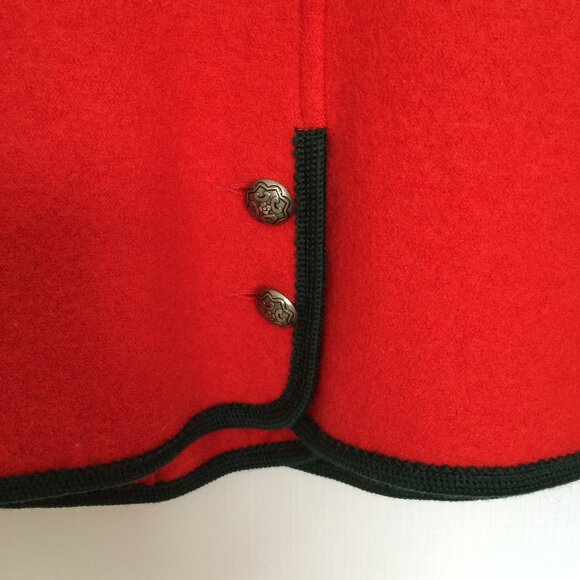 Giesswein Womens Jacket Cardigan Sz 12 Wool Applique Buttons Made in Austria - Picture 3 of 11